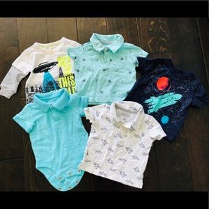 Baby boy T-shirt’s and polos Bundle-5Pack- Size 6M